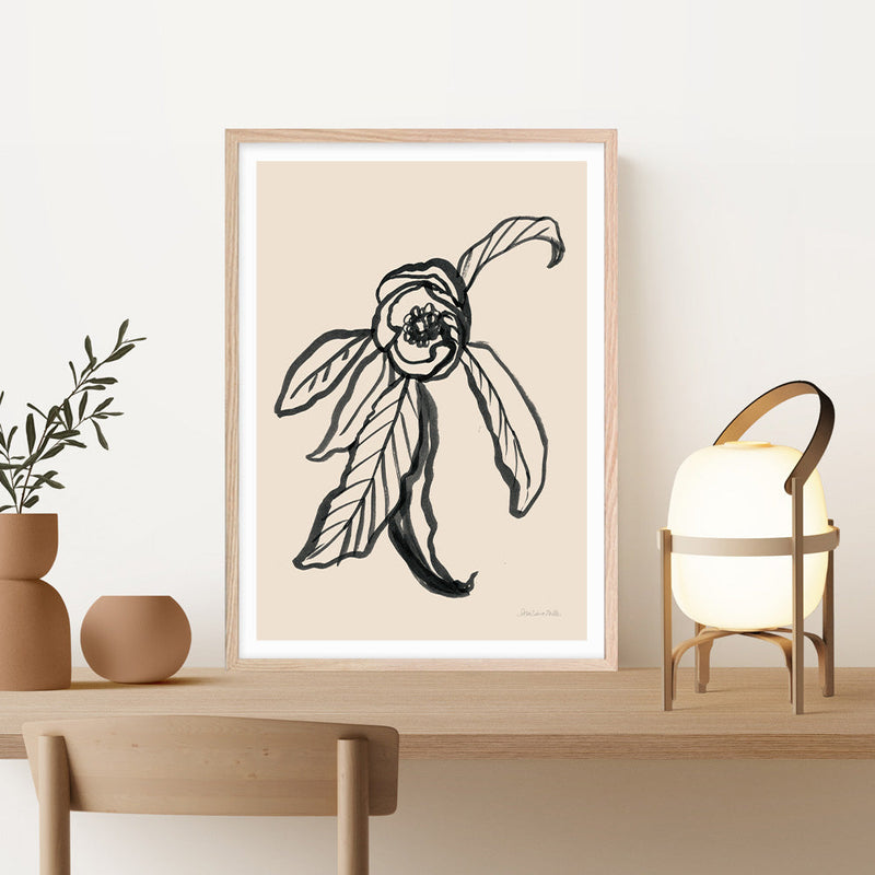 Shop Ink Sketch Flower Art Print a floral themed painted wall art print from The Print Emporium wall artwork collection - Buy Australian made fine art painting style poster and framed prints for the home and your interior decor room, TPE-WA-74430-AP