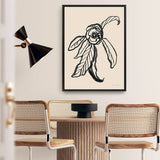 Shop Ink Sketch Flower Canvas Print a floral themed painted framed canvas wall art print from The Print Emporium artwork collection - Buy Australian made fine art painting style stretched canvas prints for the home and your interior decor space, TPE-WA-74430-CA-35X46-NF