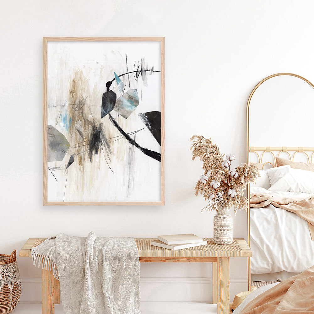 Shop Inked In Black I Art Print a painted abstract themed wall art print from The Print Emporium wall artwork collection - Buy Australian made fine art painting style poster and framed prints for the home and your interior decor room, TPE-PC-PG620-AP