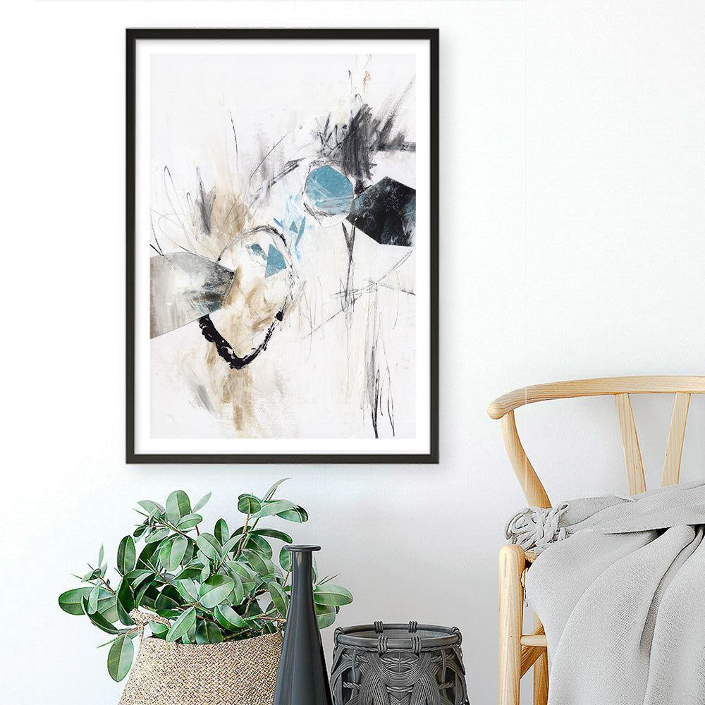 Shop Inked In Black II Art Print a painted abstract themed wall art print from The Print Emporium wall artwork collection - Buy Australian made fine art painting style poster and framed prints for the home and your interior decor room, TPE-PC-PG621-AP