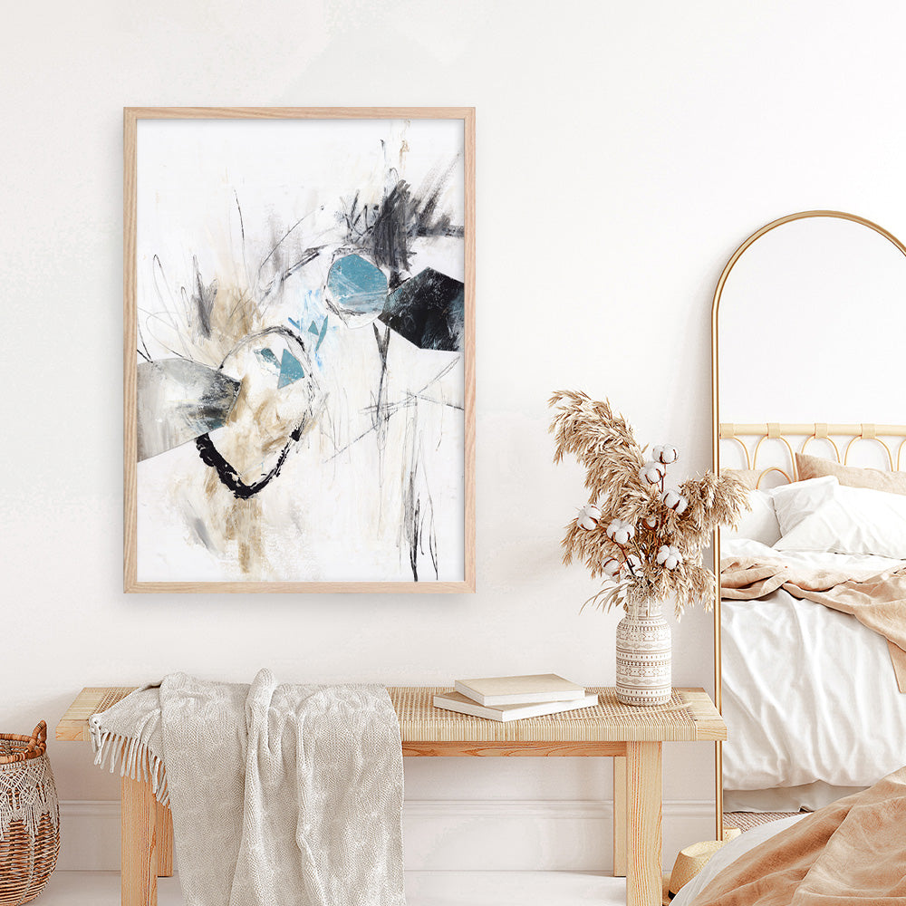 Shop Inked In Black II Art Print a painted abstract themed wall art print from The Print Emporium wall artwork collection - Buy Australian made fine art painting style poster and framed prints for the home and your interior decor room, TPE-PC-PG621-AP