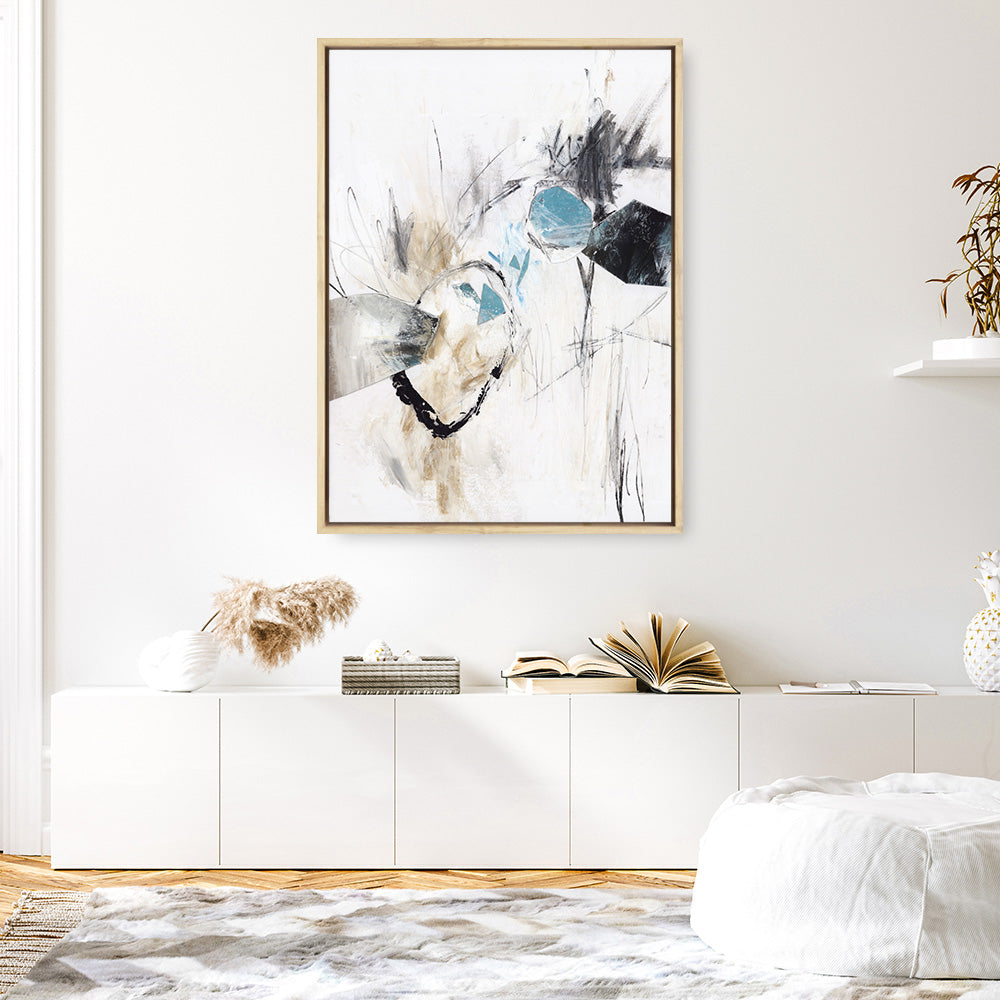 Shop Inked In Black II Canvas Print a painted abstract themed framed canvas wall art print from The Print Emporium artwork collection - Buy Australian made fine art painting style stretched canvas prints for the home and your interior decor space, TPE-PC-PG621-CA-35X46-NF