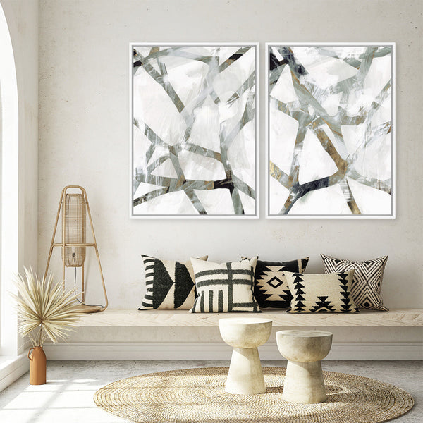 Shop Interconnect I Canvas Print a painted abstract themed framed canvas wall art print from The Print Emporium artwork collection - Buy Australian made fine art painting style stretched canvas prints for the home and your interior decor space, TPE-PC-PI172-CA-35X46-NF