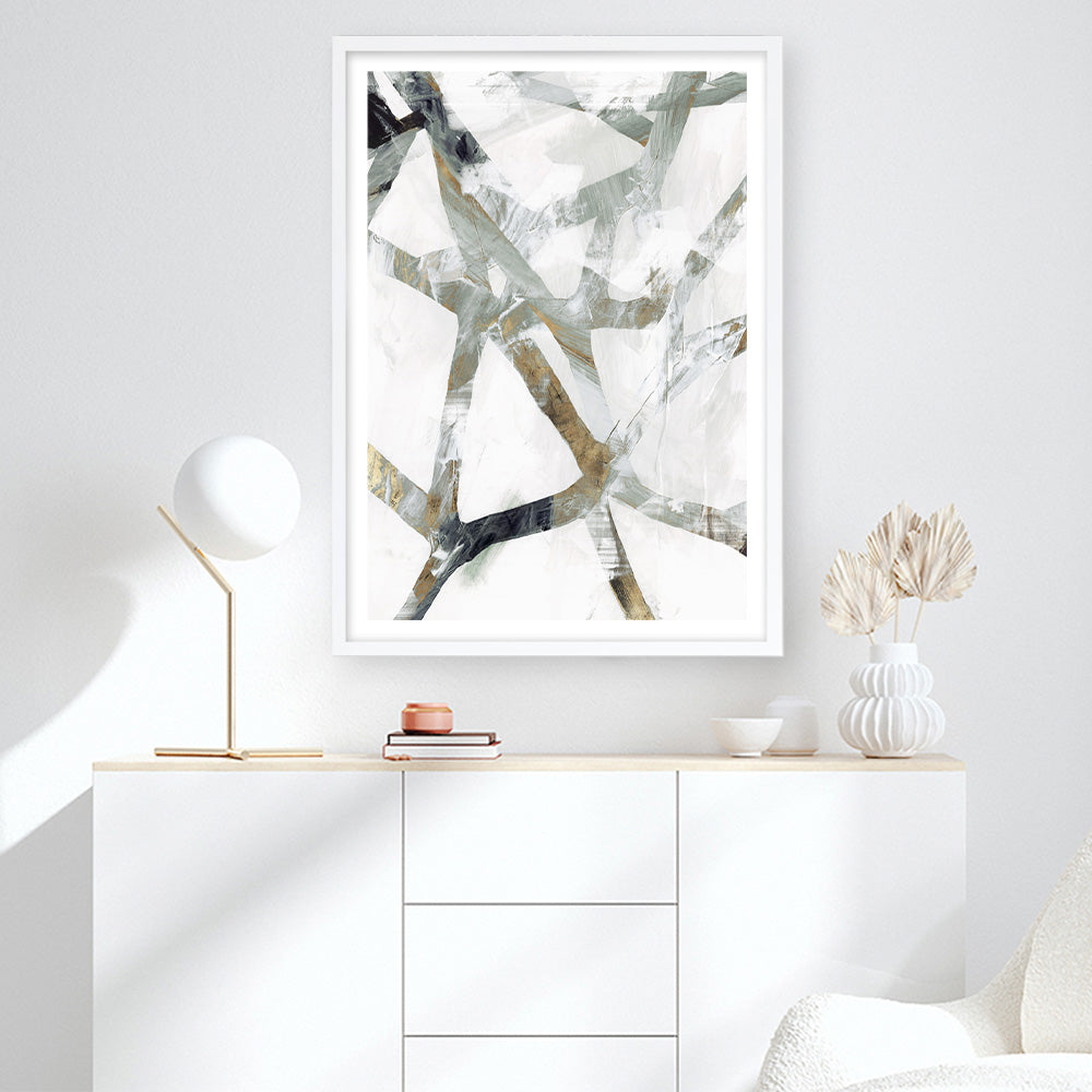 Shop Interconnect II Art Print a painted abstract themed wall art print from The Print Emporium wall artwork collection - Buy Australian made fine art painting style poster and framed prints for the home and your interior decor room, TPE-PC-PI173-AP