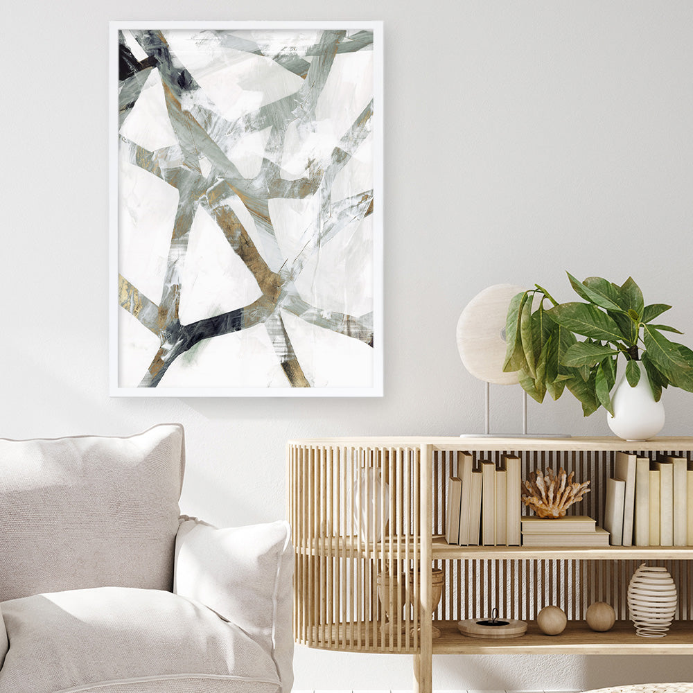 Shop Interconnect II Art Print a painted abstract themed wall art print from The Print Emporium wall artwork collection - Buy Australian made fine art painting style poster and framed prints for the home and your interior decor room, TPE-PC-PI173-AP