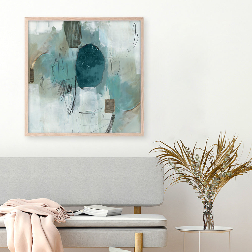 Shop Internal Reflection (Square) Art Print a painted abstract themed wall art print from The Print Emporium wall artwork collection - Buy Australian made fine art painting style poster and framed prints for the home and your interior decor room, TPE-PC-PI379-AP