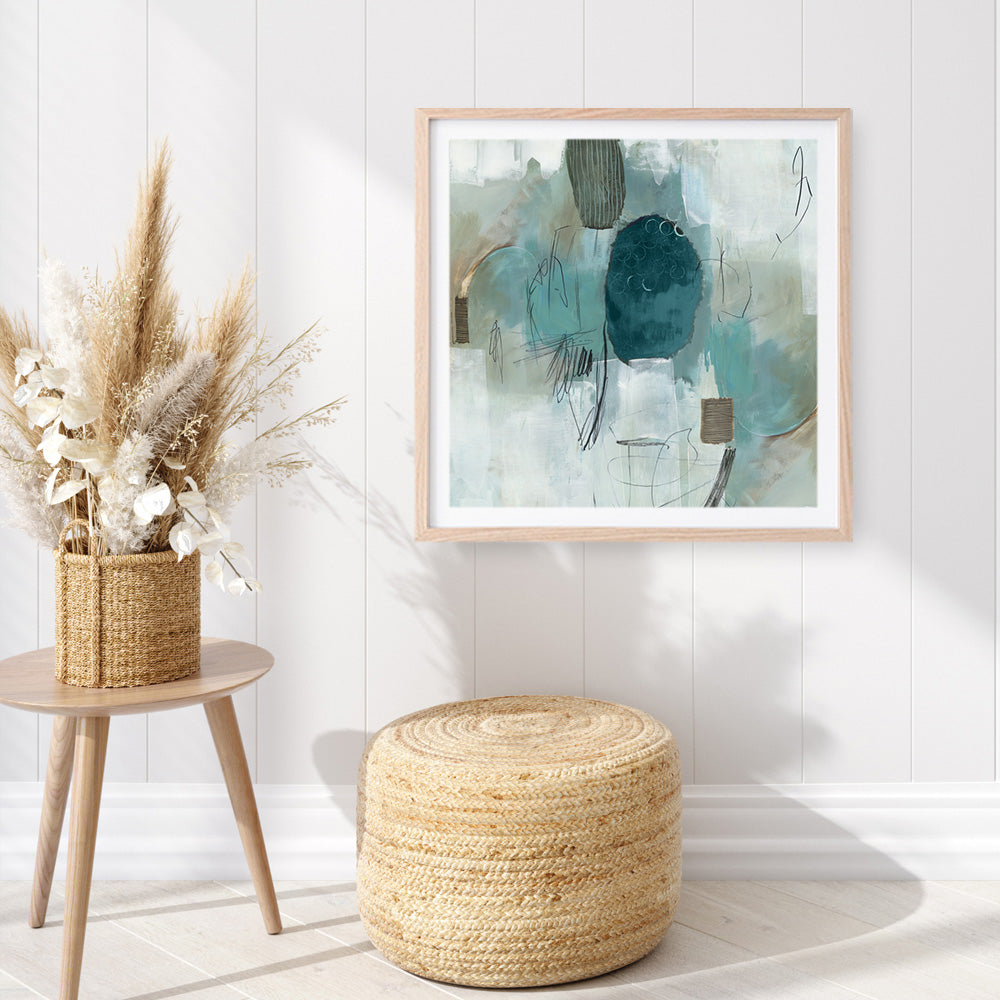 Shop Internal Reflection (Square) Art Print a painted abstract themed wall art print from The Print Emporium wall artwork collection - Buy Australian made fine art painting style poster and framed prints for the home and your interior decor room, TPE-PC-PI379-AP
