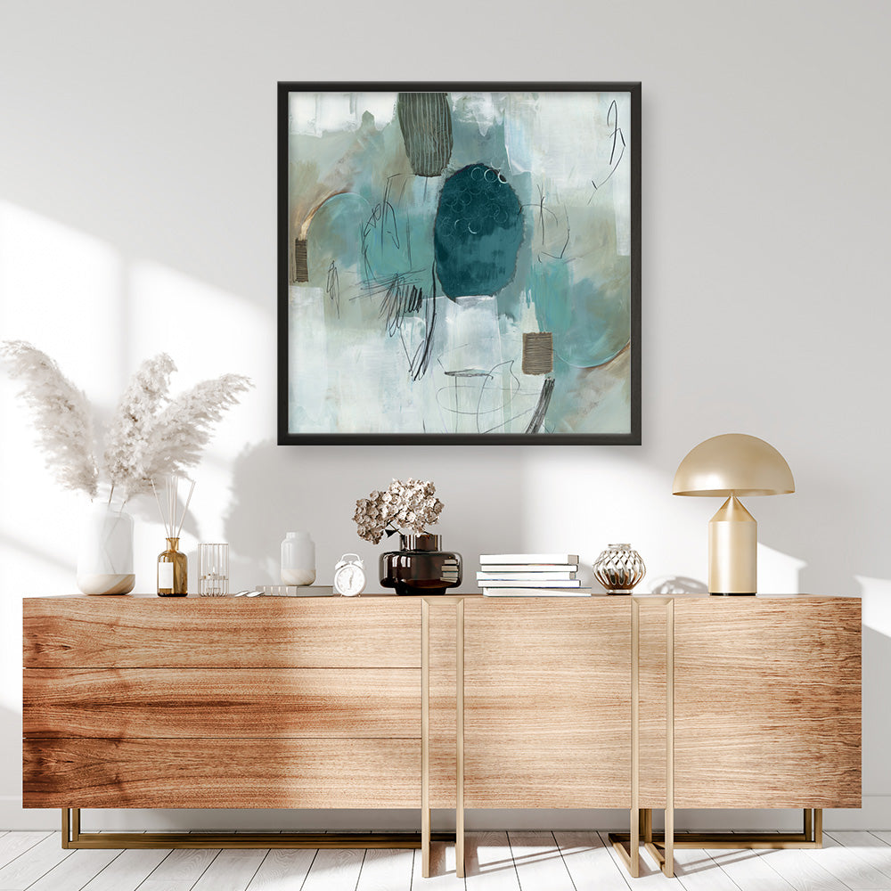 Shop Internal Reflection (Square) Art Print a painted abstract themed wall art print from The Print Emporium wall artwork collection - Buy Australian made fine art painting style poster and framed prints for the home and your interior decor room, TPE-PC-PI379-AP