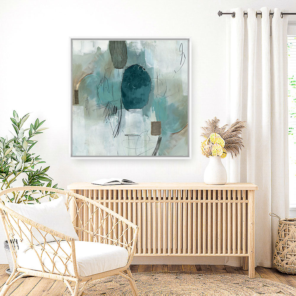 Shop Internal Reflection (Square) Canvas Print a painted abstract themed framed canvas wall art print from The Print Emporium artwork collection - Buy Australian made fine art painting style stretched canvas prints for the home and your interior decor space, TPE-PC-PI379-CA-40X40-NF