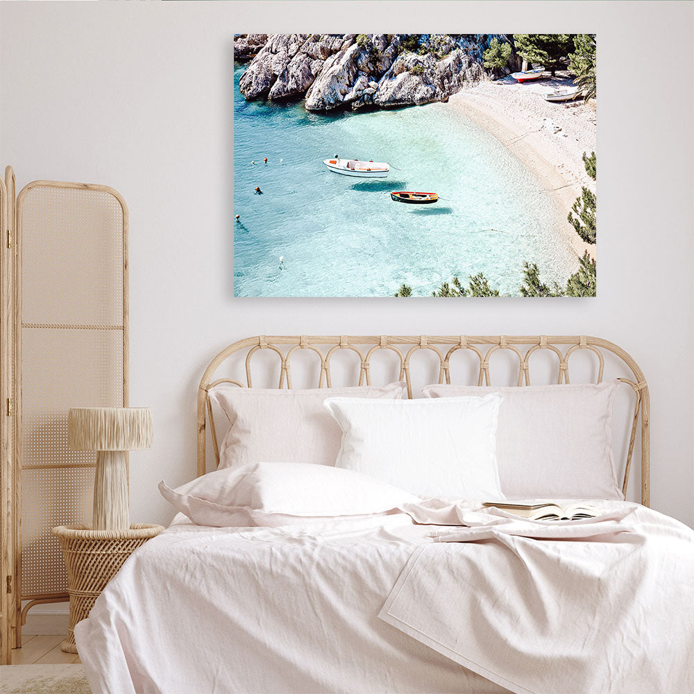 Shop Island Bay Photo Canvas Print a coastal themed photography framed stretched canvas print from The Print Emporium wall artwork collection - Buy Australian made prints for the home and your interior decor space, TPE-1285-CA-35X46-NF