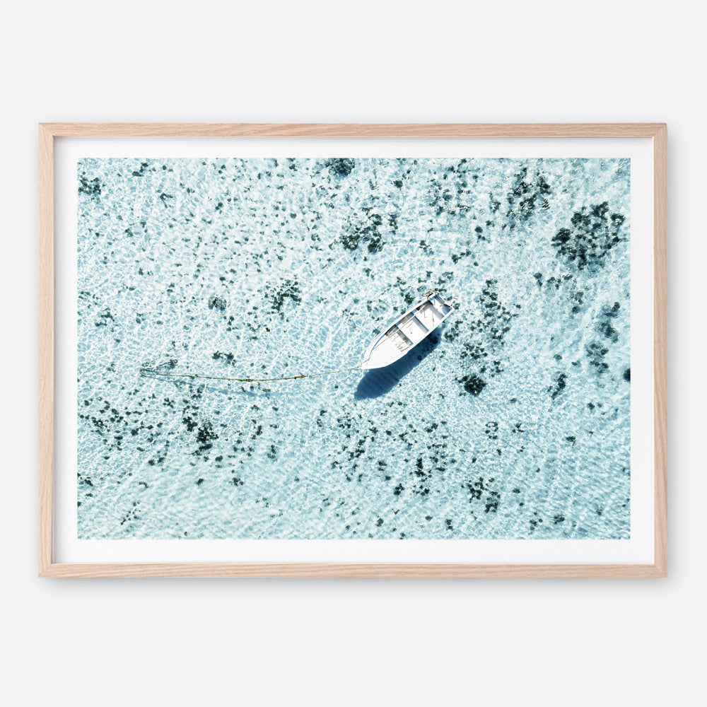 Shop Island Boat I Photo Art Print a coastal themed photography wall art print from The Print Emporium wall artwork collection - Buy Australian made fine art poster and framed prints for the home and your interior decor, TPE-1194-AP