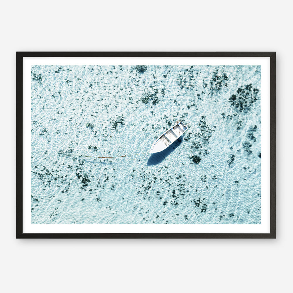 Shop Island Boat I Photo Art Print a coastal themed photography wall art print from The Print Emporium wall artwork collection - Buy Australian made fine art poster and framed prints for the home and your interior decor, TPE-1194-AP