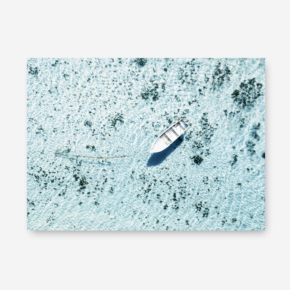 Shop Island Boat I Photo Canvas Print a coastal themed photography framed stretched canvas print from The Print Emporium wall artwork collection - Buy Australian made prints for the home and your interior decor space, TPE-1194-CA-35X46-NF