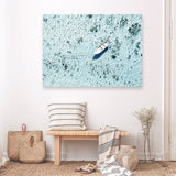 Shop Island Boat I Photo Canvas Print a coastal themed photography framed stretched canvas print from The Print Emporium wall artwork collection - Buy Australian made prints for the home and your interior decor space, TPE-1194-CA-35X46-NF