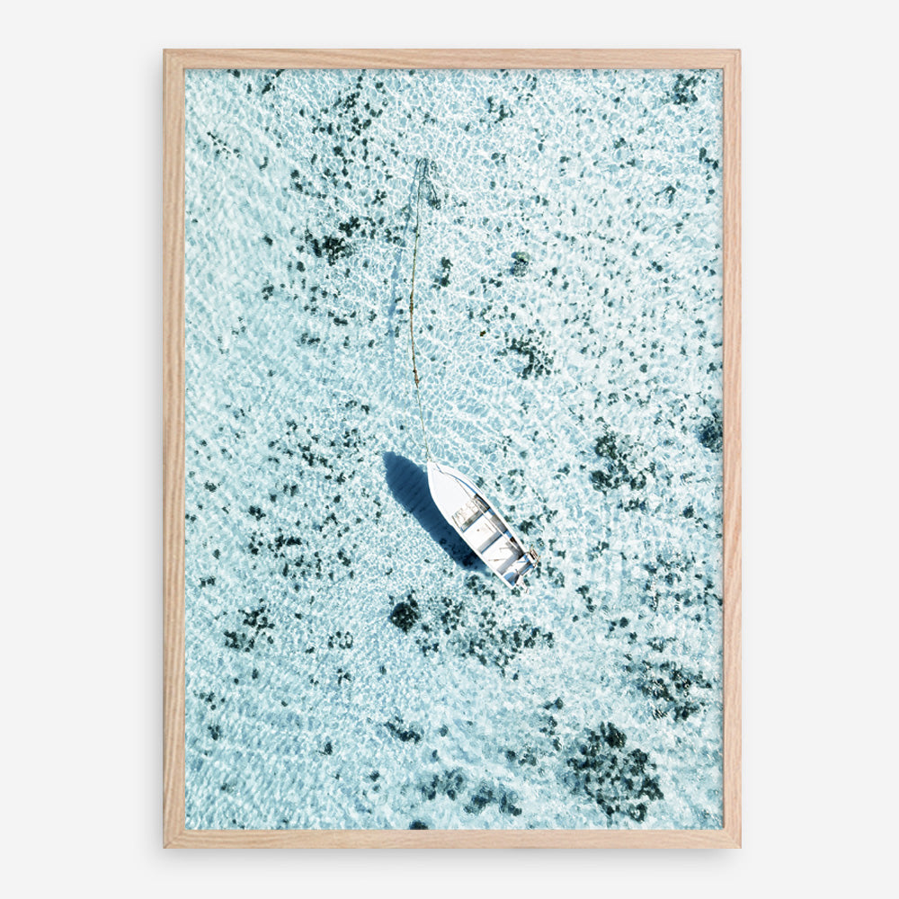 Shop Island Boat II Photo Art Print a coastal themed photography wall art print from The Print Emporium wall artwork collection - Buy Australian made fine art poster and framed prints for the home and your interior decor, TPE-1195-AP