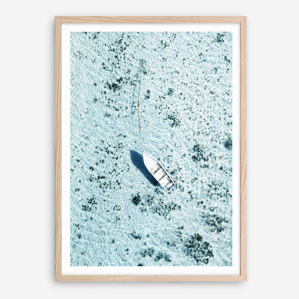 Shop Island Boat II Photo Art Print a coastal themed photography wall art print from The Print Emporium wall artwork collection - Buy Australian made fine art poster and framed prints for the home and your interior decor, TPE-1195-AP