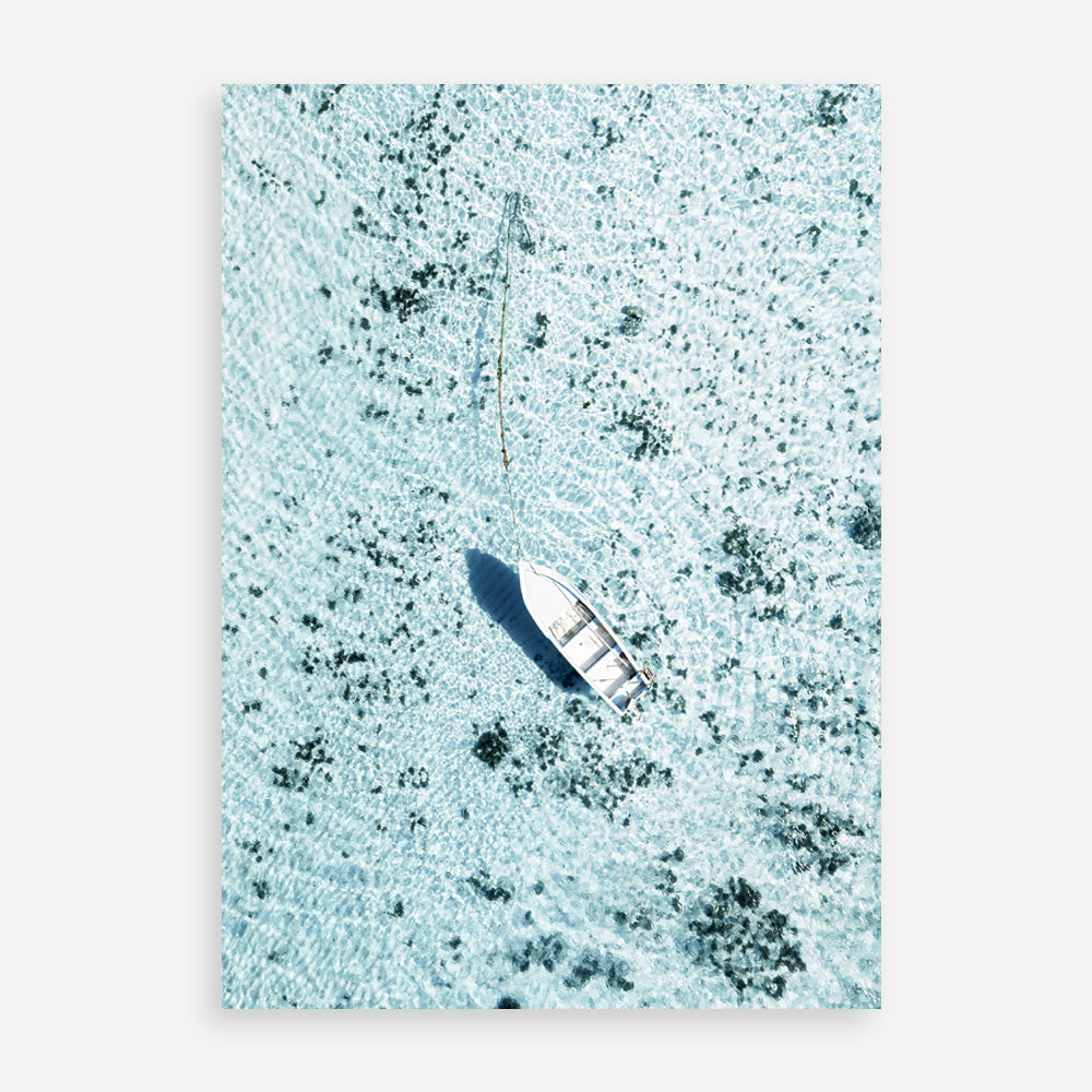 Shop Island Boat II Photo Art Print a coastal themed photography wall art print from The Print Emporium wall artwork collection - Buy Australian made fine art poster and framed prints for the home and your interior decor, TPE-1195-AP