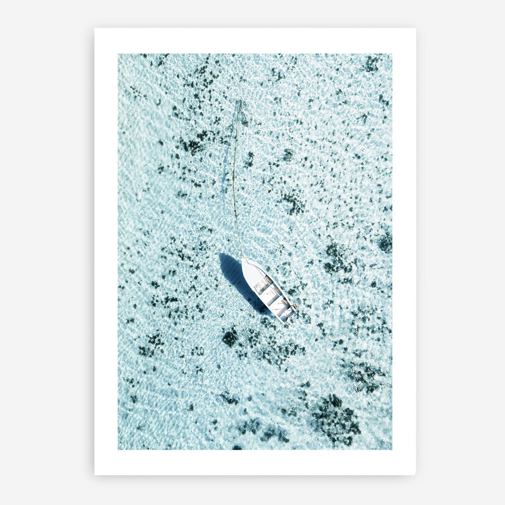 Shop Island Boat II Photo Art Print a coastal themed photography wall art print from The Print Emporium wall artwork collection - Buy Australian made fine art poster and framed prints for the home and your interior decor, TPE-1195-AP