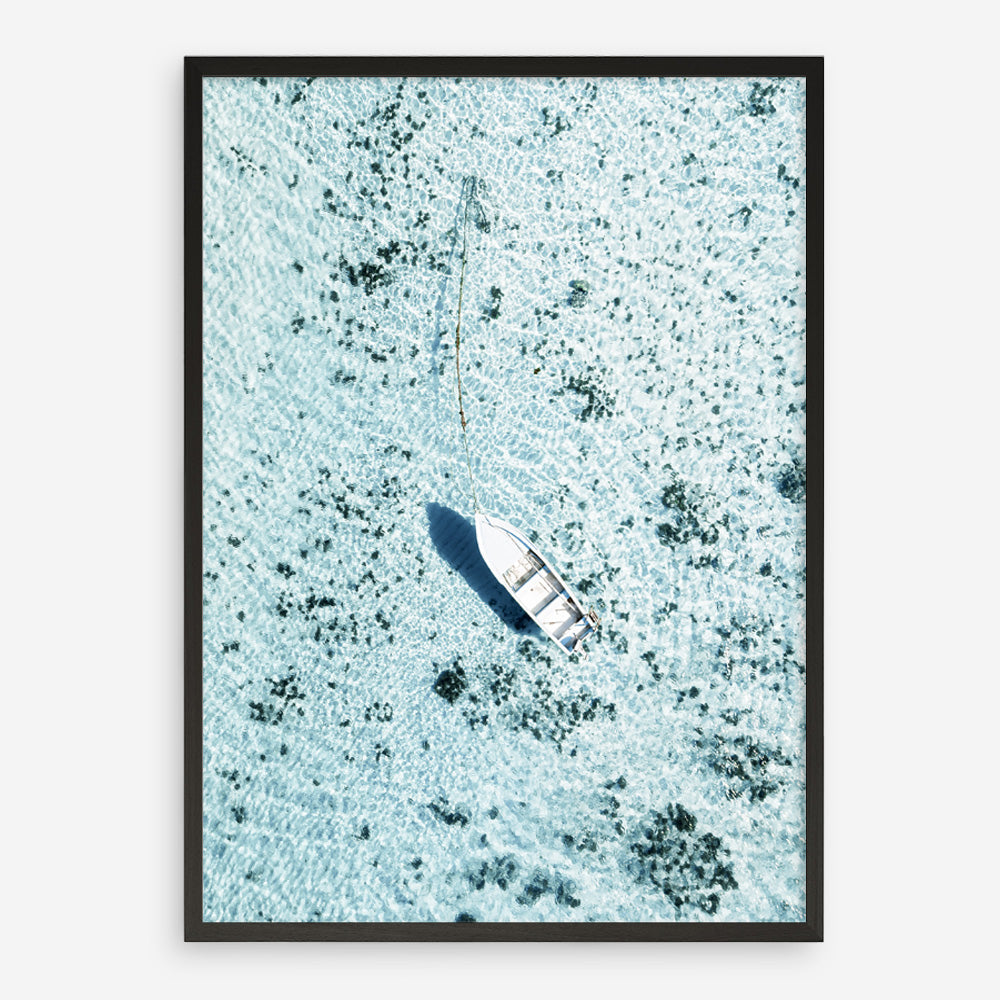 Shop Island Boat II Photo Art Print a coastal themed photography wall art print from The Print Emporium wall artwork collection - Buy Australian made fine art poster and framed prints for the home and your interior decor, TPE-1195-AP