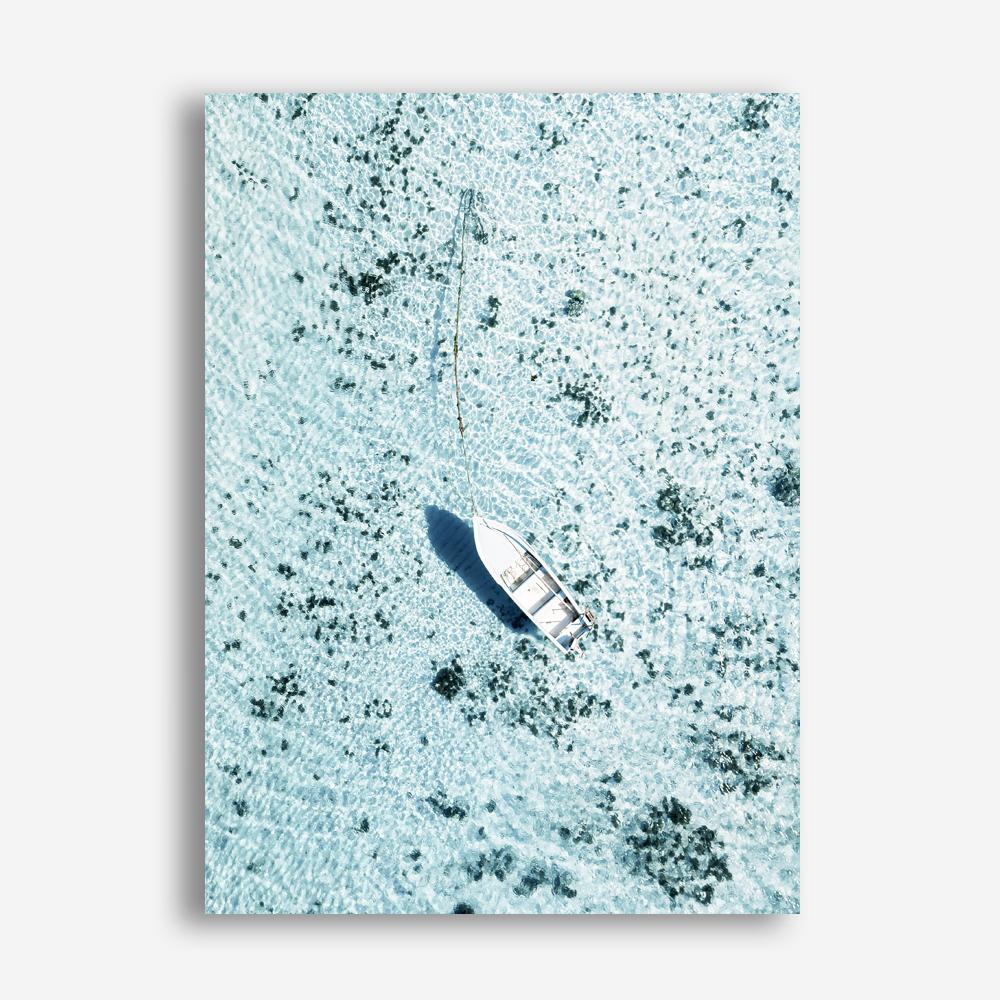 Shop Island Boat II Photo Canvas Print a coastal themed photography framed stretched canvas print from The Print Emporium wall artwork collection - Buy Australian made prints for the home and your interior decor space, TPE-1195-CA-35X46-NF