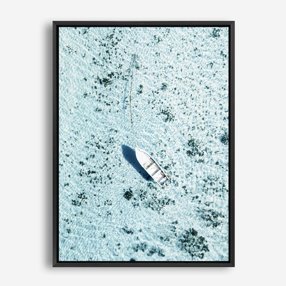 Shop Island Boat II Photo Canvas Print a coastal themed photography framed stretched canvas print from The Print Emporium wall artwork collection - Buy Australian made prints for the home and your interior decor space, TPE-1195-CA-35X46-NF