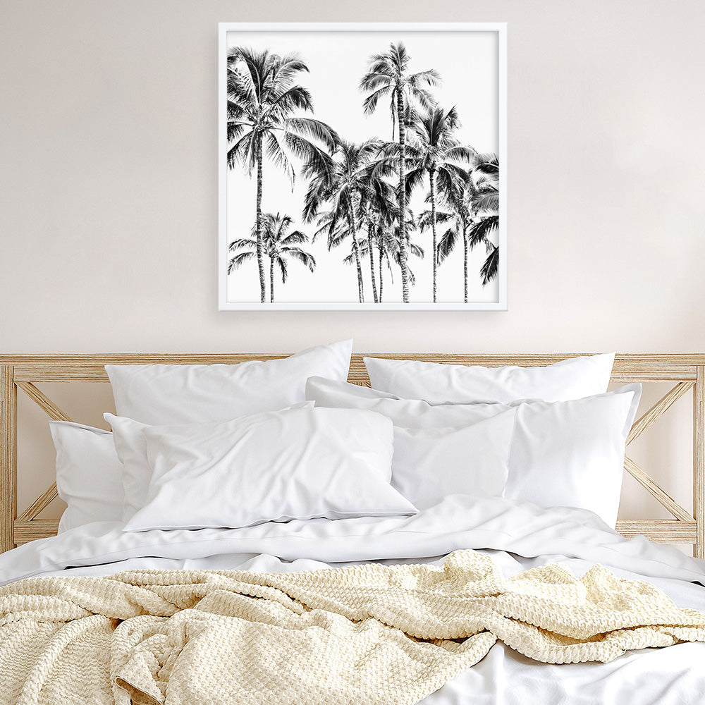 Shop Island Coconut Palms I (Square) Photo Art Print a photography wall art print from The Print Emporium wall artwork collection - Buy Australian made fine art poster and framed prints for the home and your interior decor room, TPE-1282-AP