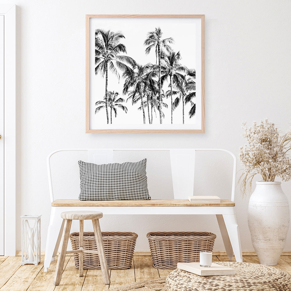 Shop Island Coconut Palms I (Square) Photo Art Print a photography wall art print from The Print Emporium wall artwork collection - Buy Australian made fine art poster and framed prints for the home and your interior decor room, TPE-1282-AP