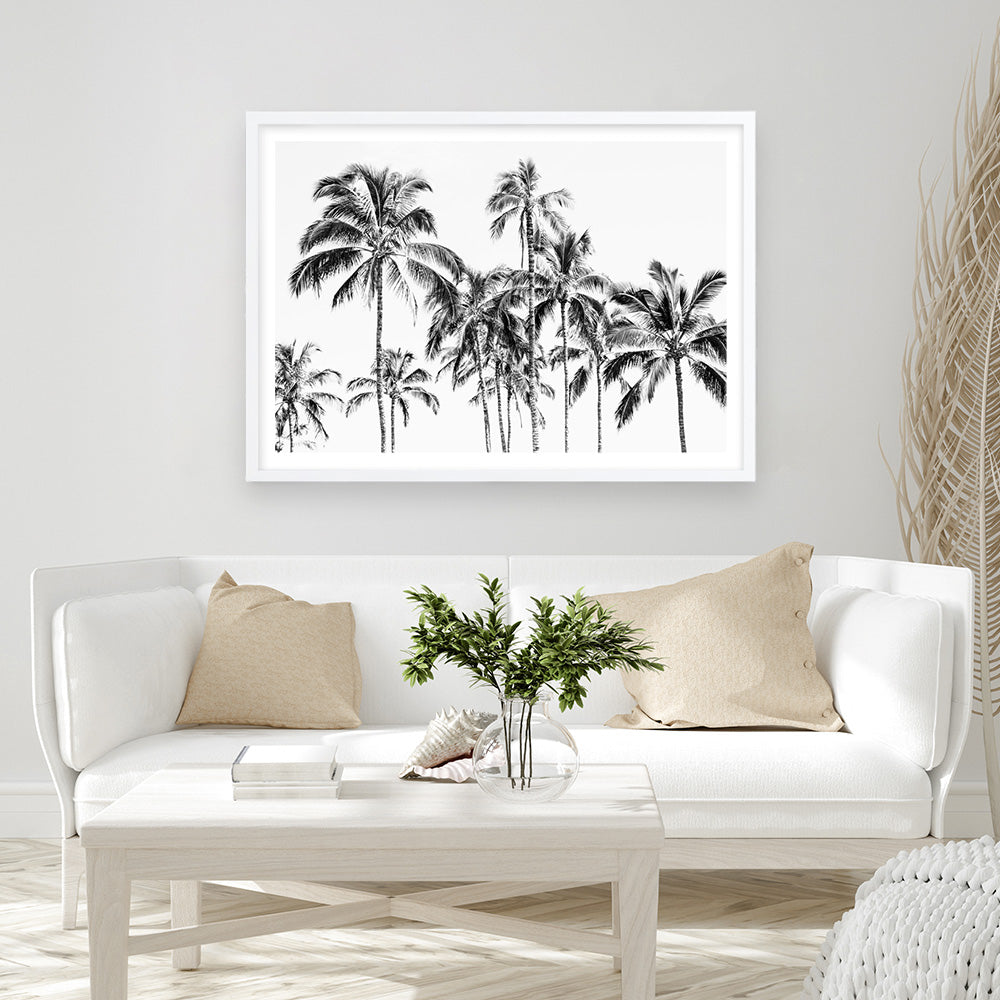 Shop Island Coconut Palms Photo Art Print a coastal themed photography wall art print from The Print Emporium wall artwork collection - Buy Australian made fine art poster and framed prints for the home and your interior decor, TPE-1281-AP
