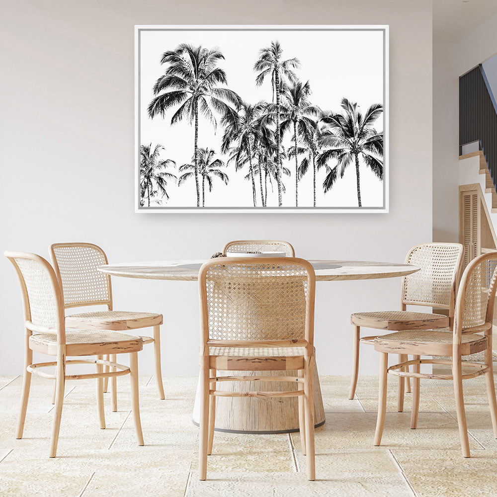Shop Island Coconut Palms Photo Canvas Print a coastal themed photography framed stretched canvas print from The Print Emporium wall artwork collection - Buy Australian made prints for the home and your interior decor space, TPE-1281-CA-35X46-NF