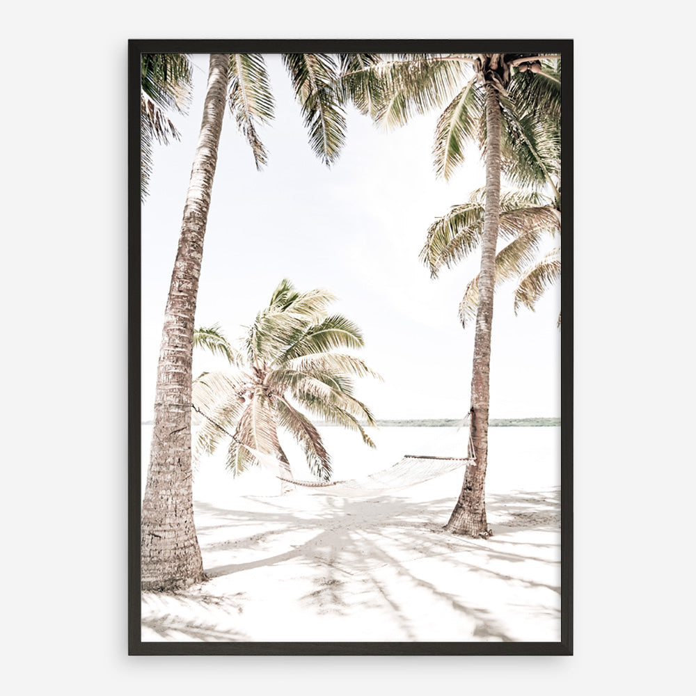 Shop Island Hammock II Photo Art Print a coastal themed photography wall art print from The Print Emporium wall artwork collection - Buy Australian made fine art poster and framed prints for the home and your interior decor, TPE-1052-AP