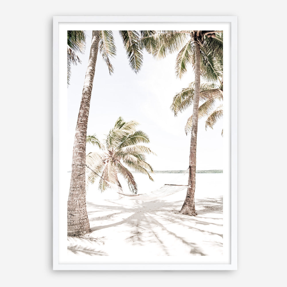 Shop Island Hammock II Photo Art Print a coastal themed photography wall art print from The Print Emporium wall artwork collection - Buy Australian made fine art poster and framed prints for the home and your interior decor, TPE-1052-AP