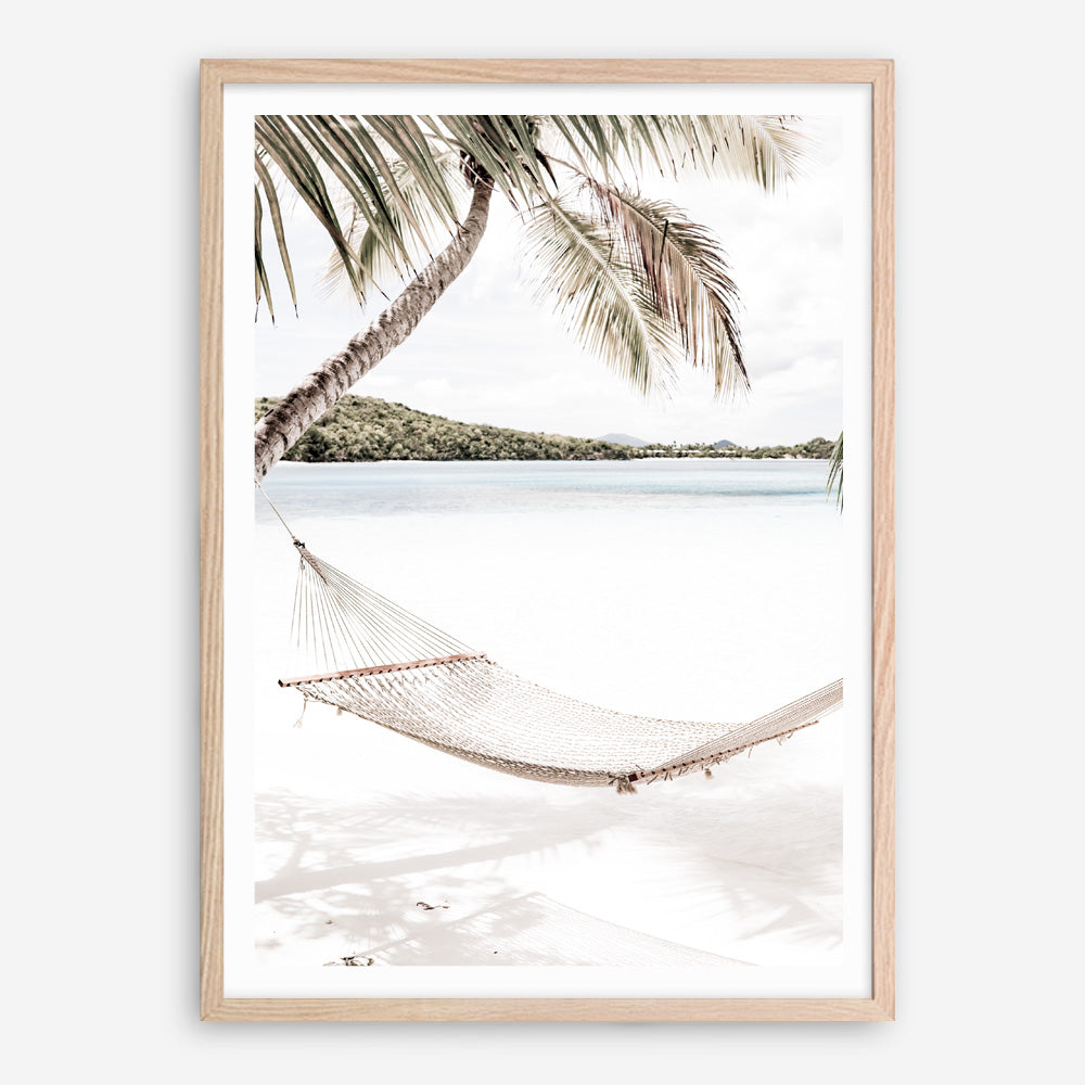Shop Island Hammock Photo Art Print a coastal themed photography wall art print from The Print Emporium wall artwork collection - Buy Australian made fine art poster and framed prints for the home and your interior decor, TPE-685-AP