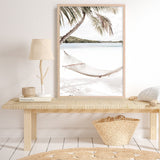Shop Island Hammock Photo Art Print a coastal themed photography wall art print from The Print Emporium wall artwork collection - Buy Australian made fine art poster and framed prints for the home and your interior decor, TPE-685-AP