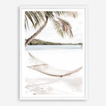 Shop Island Hammock Photo Art Print a coastal themed photography wall art print from The Print Emporium wall artwork collection - Buy Australian made fine art poster and framed prints for the home and your interior decor, TPE-685-AP