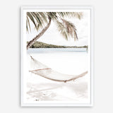 Shop Island Hammock Photo Art Print a coastal themed photography wall art print from The Print Emporium wall artwork collection - Buy Australian made fine art poster and framed prints for the home and your interior decor, TPE-685-AP