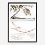 Shop Island Hammock Photo Art Print a coastal themed photography wall art print from The Print Emporium wall artwork collection - Buy Australian made fine art poster and framed prints for the home and your interior decor, TPE-685-AP