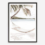 Shop Island Hammock Photo Art Print a coastal themed photography wall art print from The Print Emporium wall artwork collection - Buy Australian made fine art poster and framed prints for the home and your interior decor, TPE-685-AP