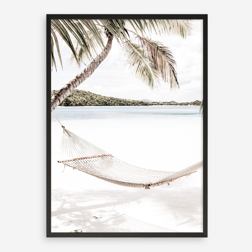 Shop Island Hammock Photo Art Print a coastal themed photography wall art print from The Print Emporium wall artwork collection - Buy Australian made fine art poster and framed prints for the home and your interior decor, TPE-685-AP