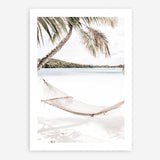 Shop Island Hammock Photo Art Print a coastal themed photography wall art print from The Print Emporium wall artwork collection - Buy Australian made fine art poster and framed prints for the home and your interior decor, TPE-685-AP