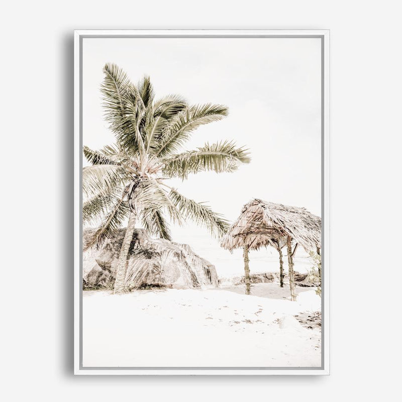Shop Island Hut Photo Canvas Print a coastal themed photography framed stretched canvas print from The Print Emporium wall artwork collection - Buy Australian made prints for the home and your interior decor space