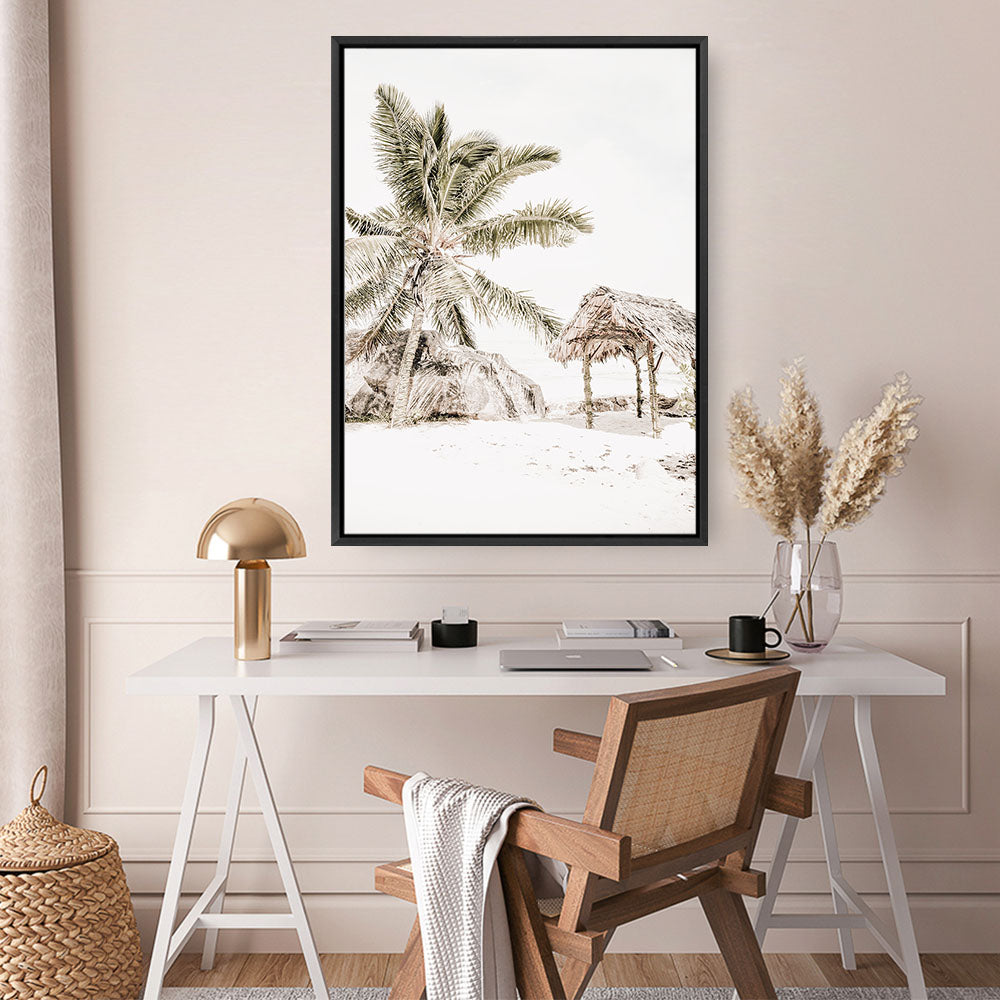 Shop Island Hut Photo Canvas Print a coastal themed photography framed stretched canvas print from The Print Emporium wall artwork collection - Buy Australian made prints for the home and your interior decor space