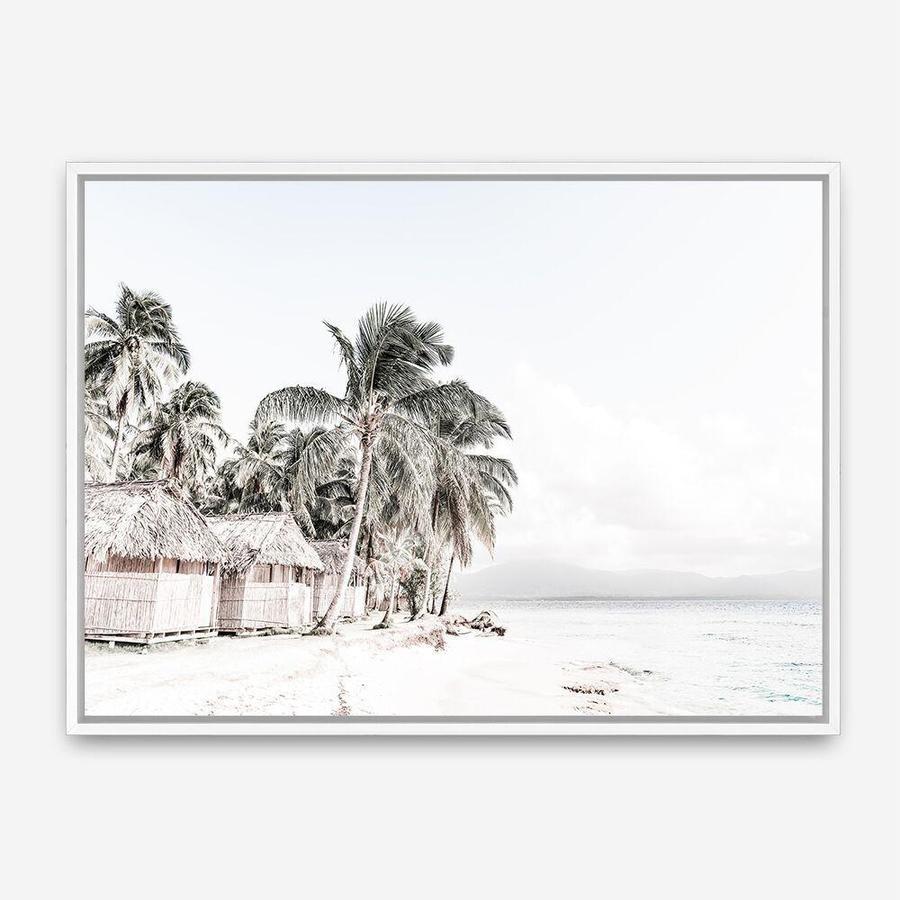 Shop Island Huts Photo Canvas Print a coastal themed photography framed stretched canvas print from The Print Emporium wall artwork collection - Buy Australian made prints for the home and your interior decor space, TPE-689-CA-35X46-NF