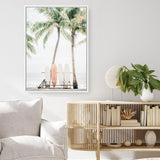Shop Island Surfboards I Canvas Print a coastal themed photography framed stretched canvas print from The Print Emporium wall artwork collection - Buy Australian made prints for the home and your interior decor space, TPE-1259-CA-35X46-NF