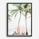Shop Island Surfboards I Canvas Print a coastal themed photography framed stretched canvas print from The Print Emporium wall artwork collection - Buy Australian made prints for the home and your interior decor space, TPE-1259-CA-35X46-NF