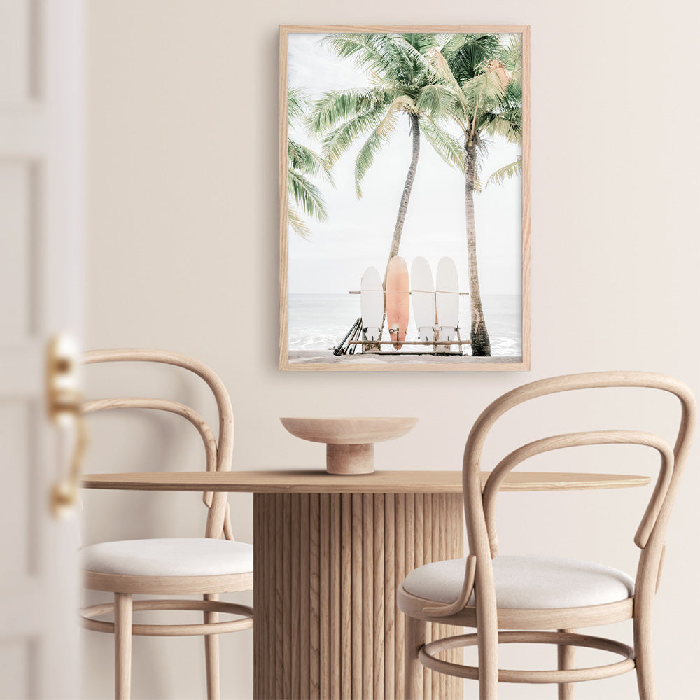 Shop Island Surfboards I Photo Art Print a coastal themed photography wall art print from The Print Emporium wall artwork collection - Buy Australian made fine art poster and framed prints for the home and your interior decor, TPE-1259-AP