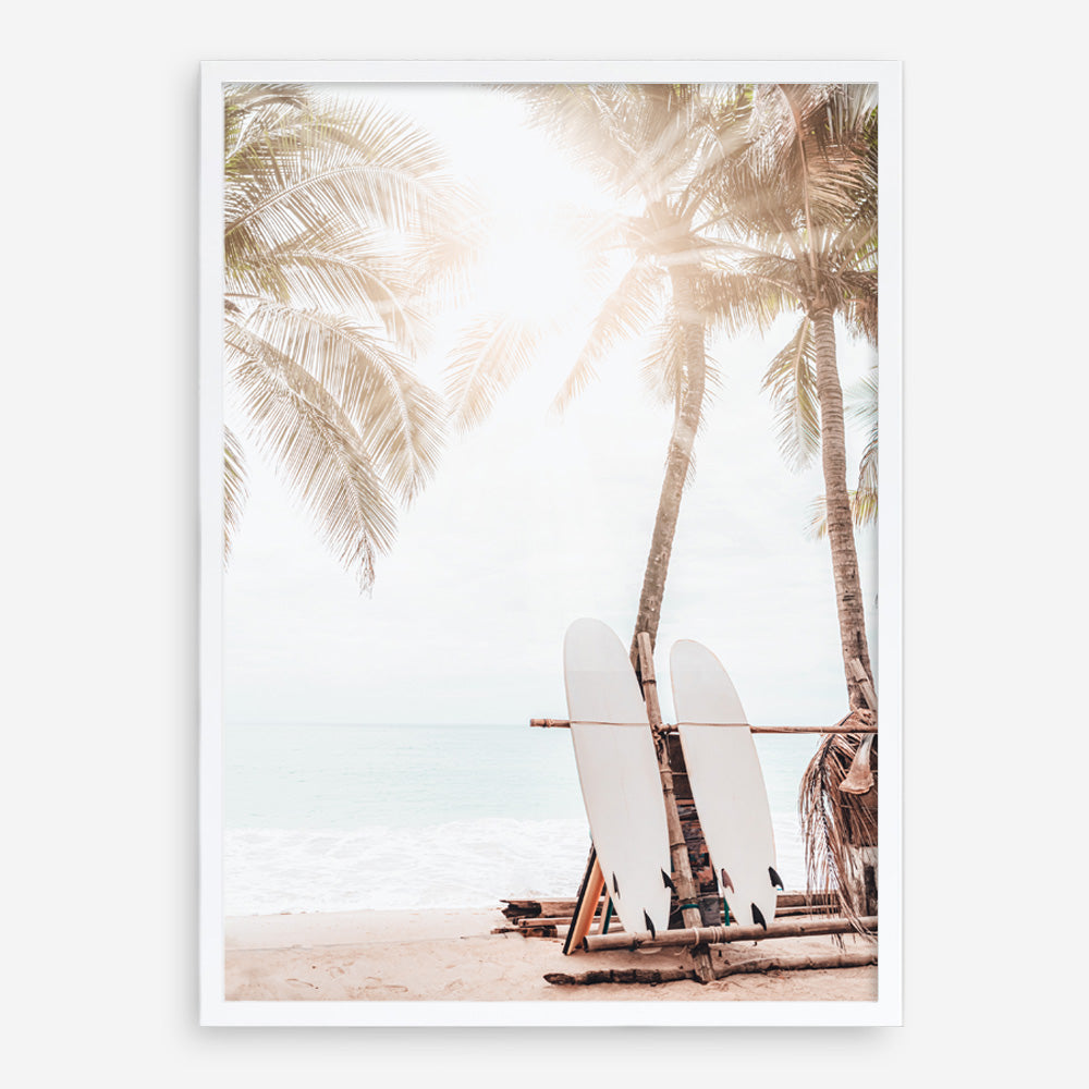 Shop Island Surfboards II Photo Art Print a coastal themed photography wall art print from The Print Emporium wall artwork collection - Buy Australian made fine art poster and framed prints for the home and your interior decor, TPE-1269-AP