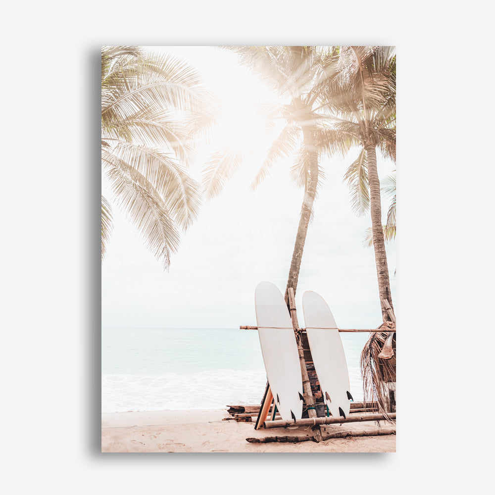 Shop Island Surfboards II Photo Canvas Print a coastal themed photography framed stretched canvas print from The Print Emporium wall artwork collection - Buy Australian made prints for the home and your interior decor space, TPE-1269-CA-35X46-NF