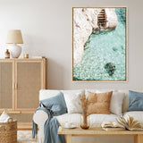 Shop Italian Coastline Photo Canvas Print a coastal themed photography framed stretched canvas print from The Print Emporium wall artwork collection - Buy Australian made prints for the home and your interior decor space, TPE-1162-CA-35X46-NF