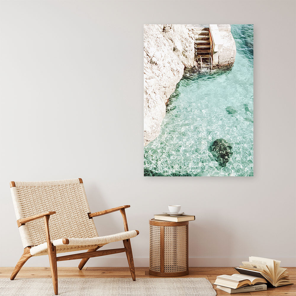 Shop Italian Coastline Photo Canvas Print a coastal themed photography framed stretched canvas print from The Print Emporium wall artwork collection - Buy Australian made prints for the home and your interior decor space, TPE-1162-CA-35X46-NF