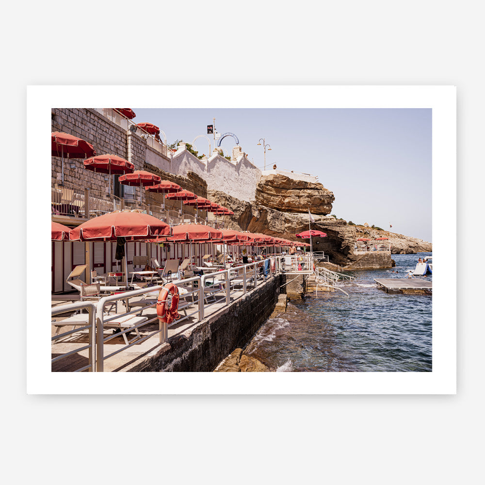 Shop Italian Sea Baths II Photo Art Print a coastal themed photography wall art print from The Print Emporium wall artwork collection - Buy Australian made fine art poster and framed prints for the home and your interior decor, TPE-1205-AP